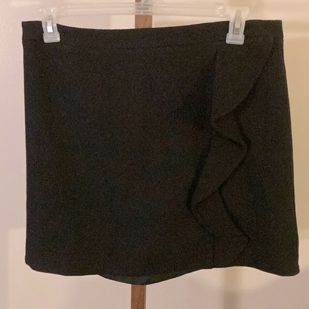 NWT | J.Crew Mercantile | Women’s Black Ruffle Wool Blend A-Line Skirt - Size 14